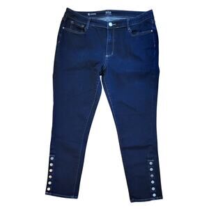 a.n.a Women's Skinny Jeans - Dark Blue